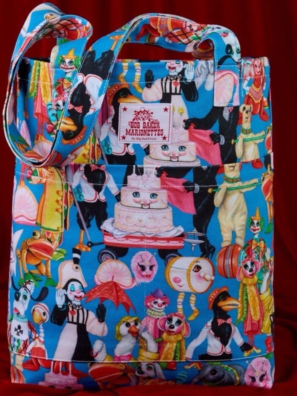 Big Bud Press blue Bob Baker Marionettes everyday tote bag NWT
